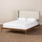 Baxton Studio Brooklyn Walnut Wood Beige Full Size Platform Bed 140-7541 - alternate 8